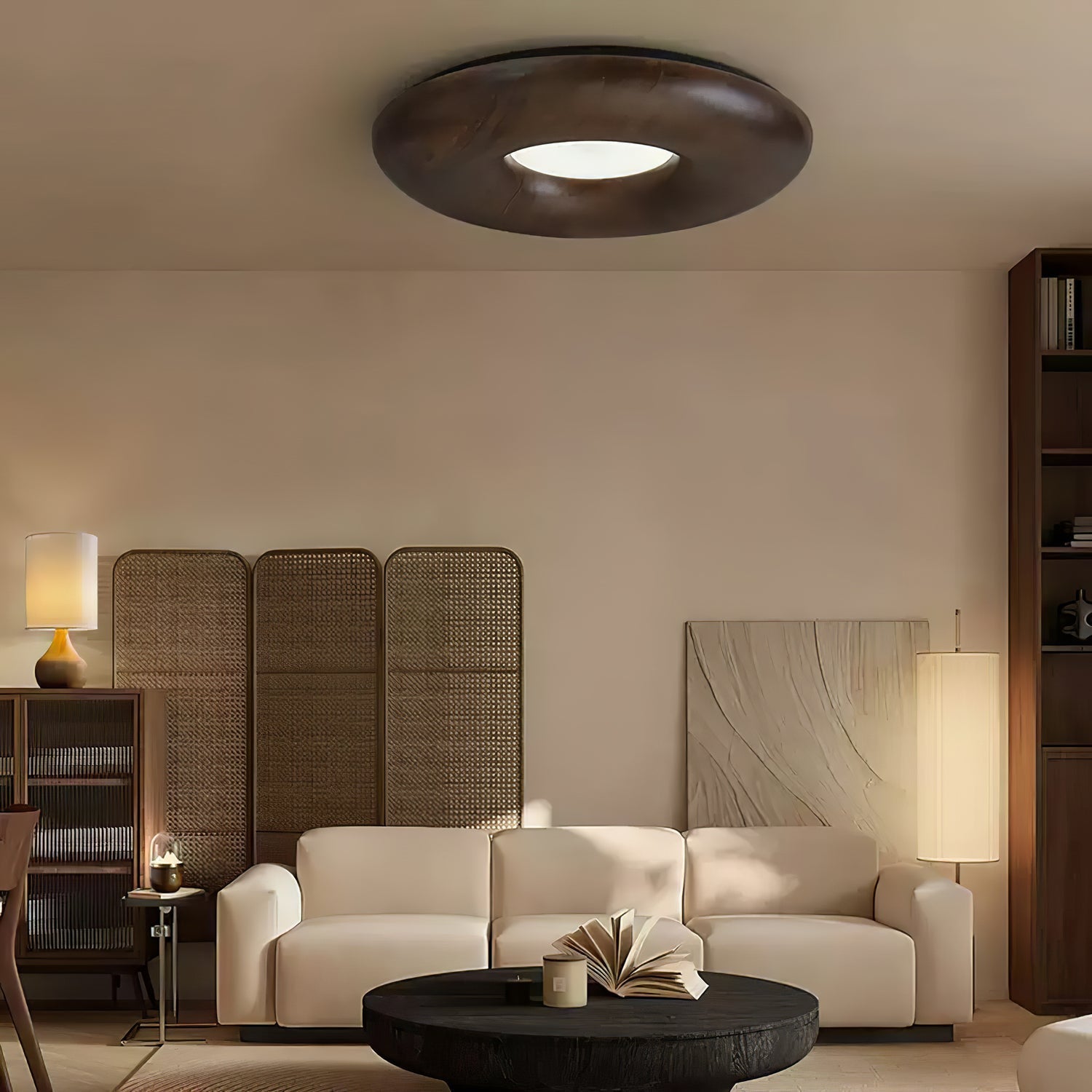Cyon Wooden Donut Ceiling Light