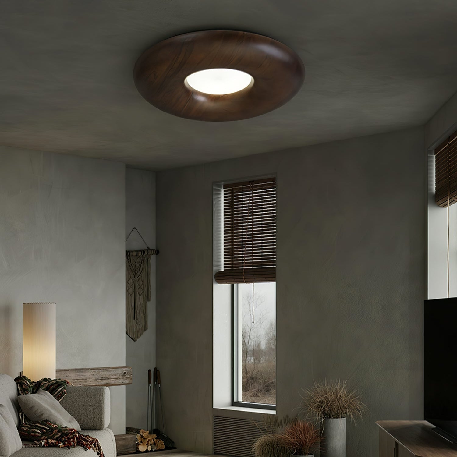 Cyon Wooden Donut Ceiling Light