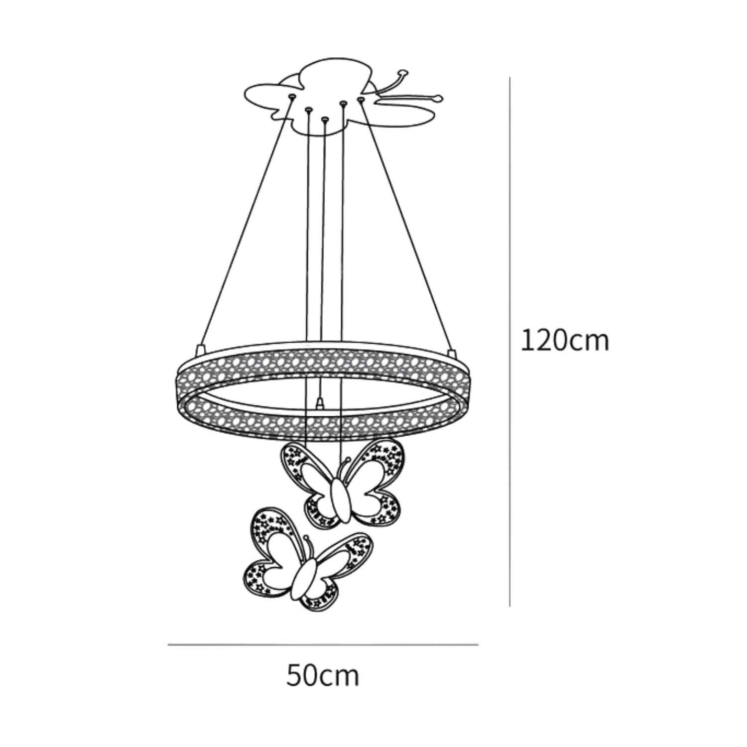 Colourful Butterfly Nursery Pendant Light