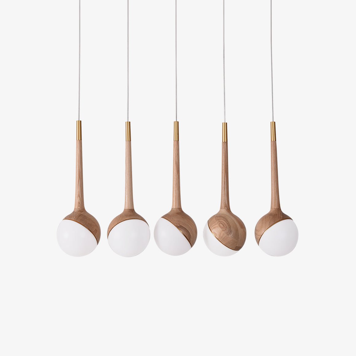 Mossy Drop Wooden Pendant Light