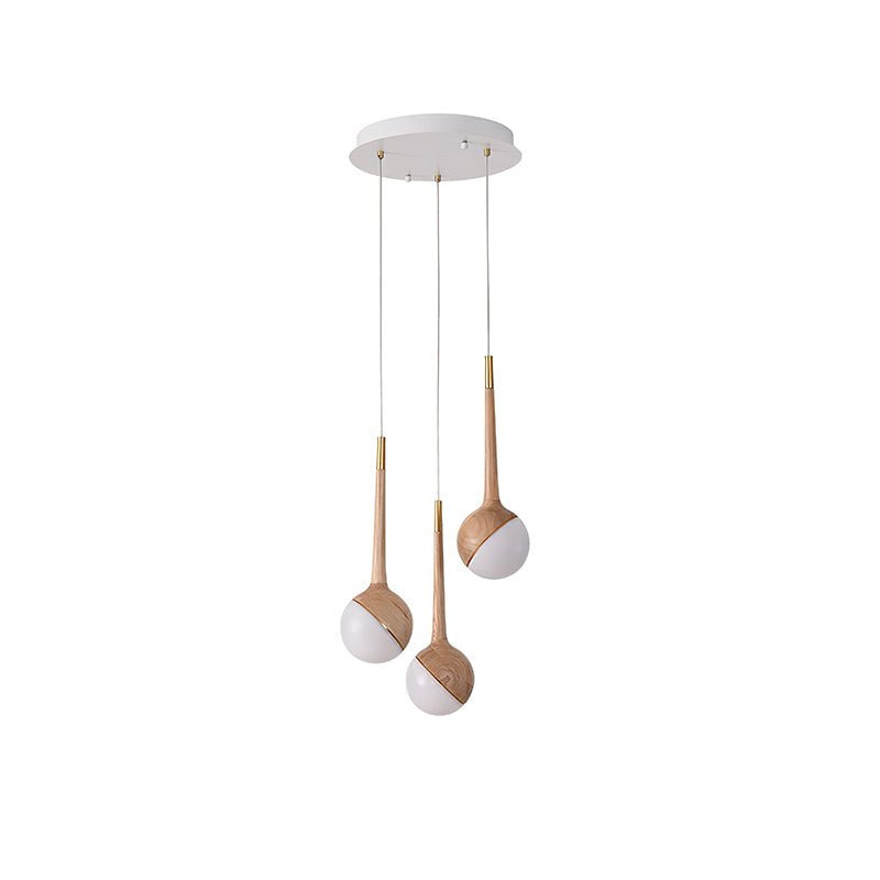 Mossy Drop Wooden Pendant Light