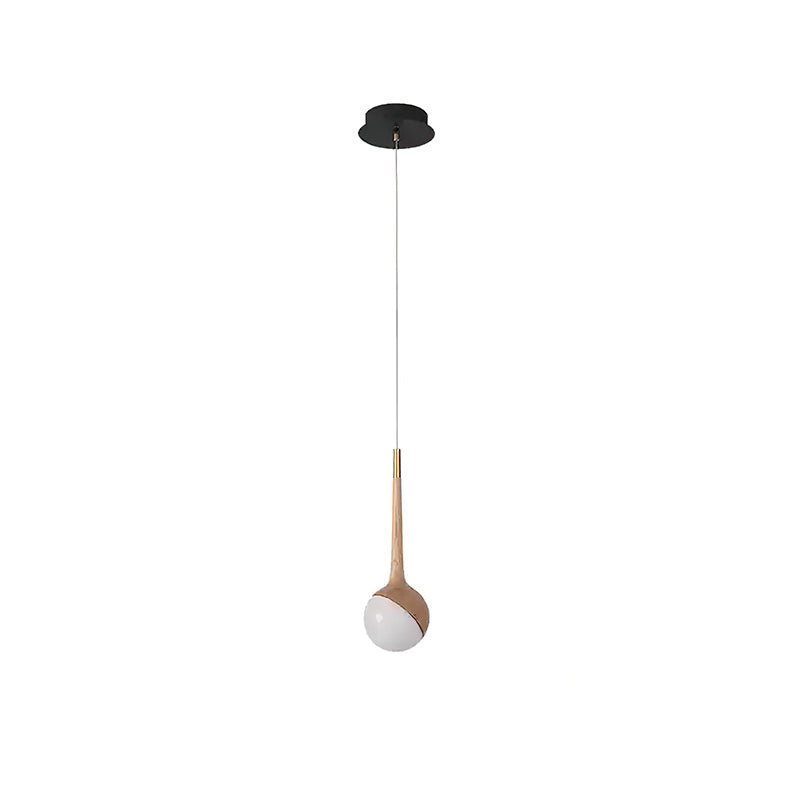 Mossy Drop Wooden Pendant Light