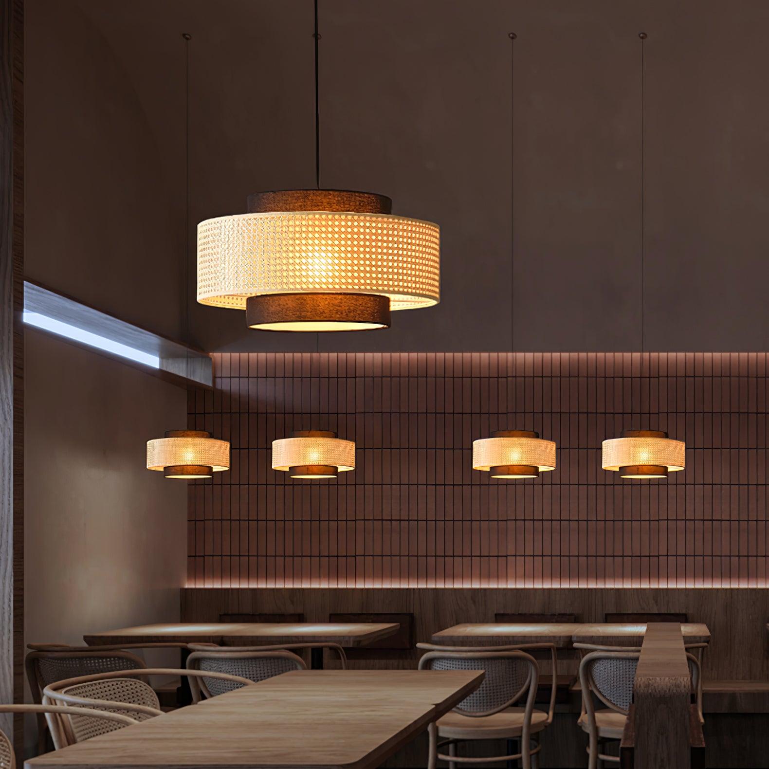 Delurso Japandi Style Pendant Light