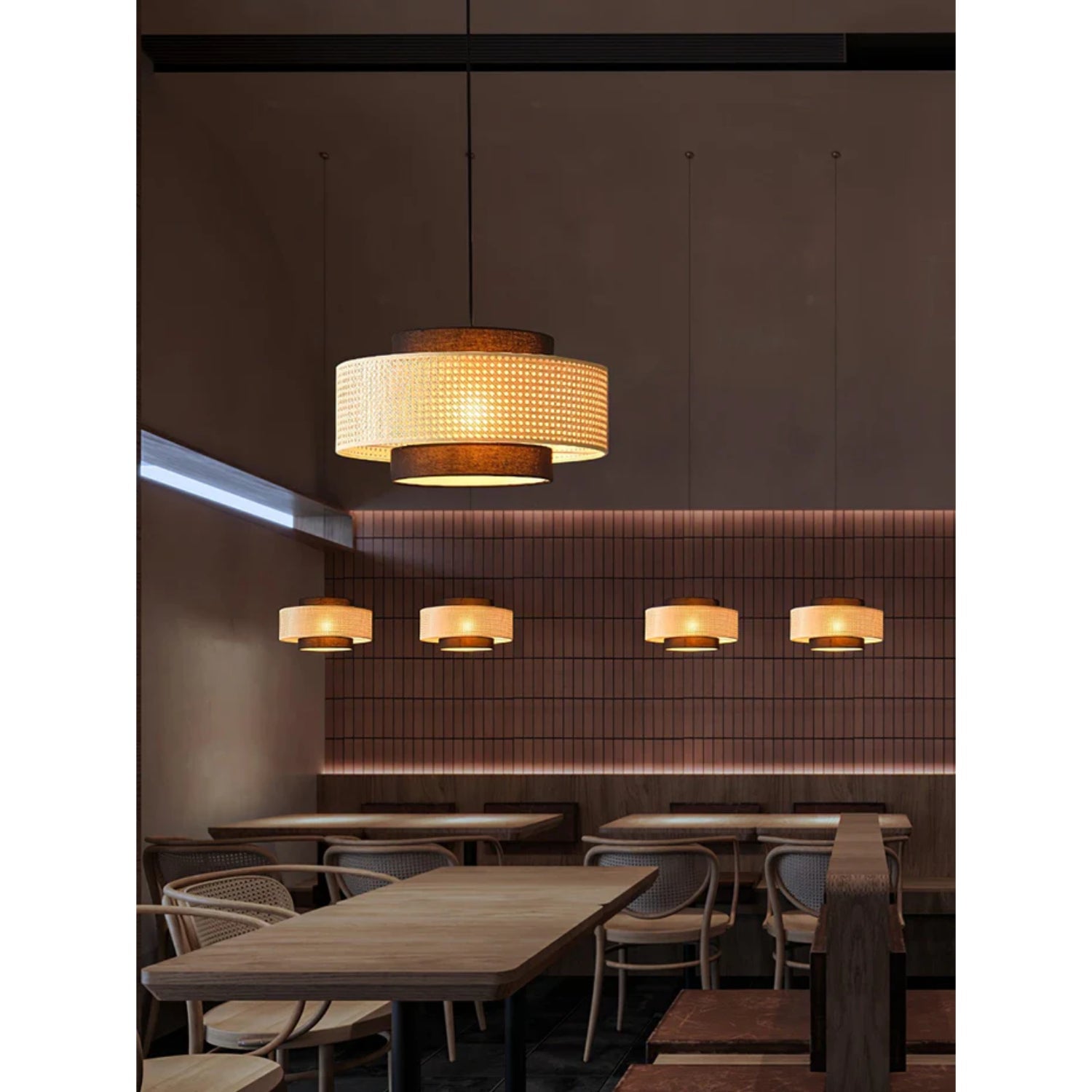 Delurso Japandi Style Pendant Light