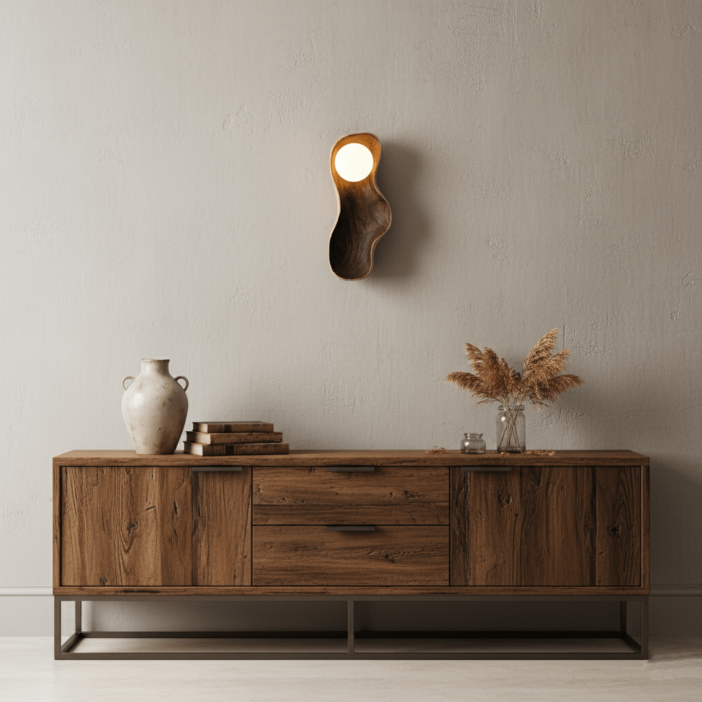 Hescio Wooden Wall Light