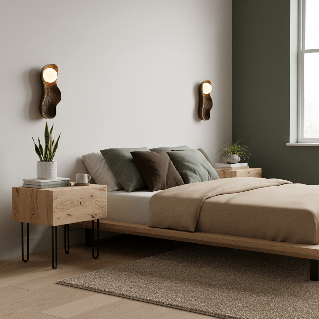 Hescio Wooden Wall Light