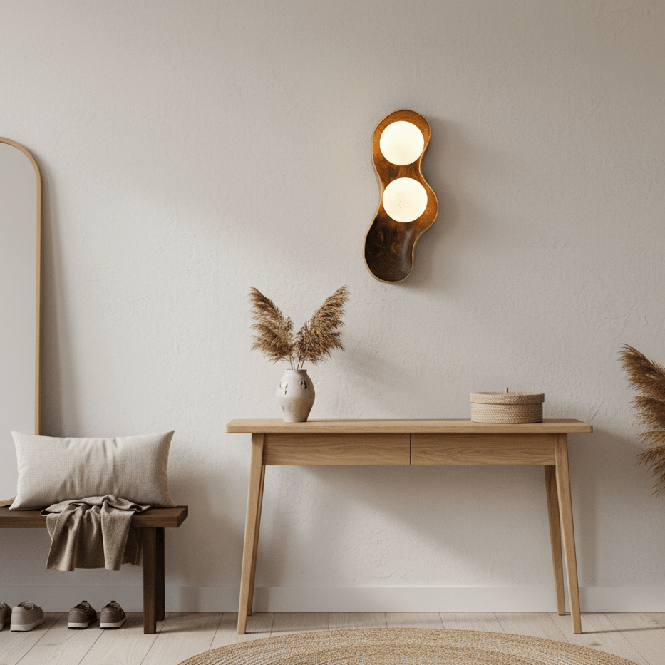 Hescio Wooden Wall Light