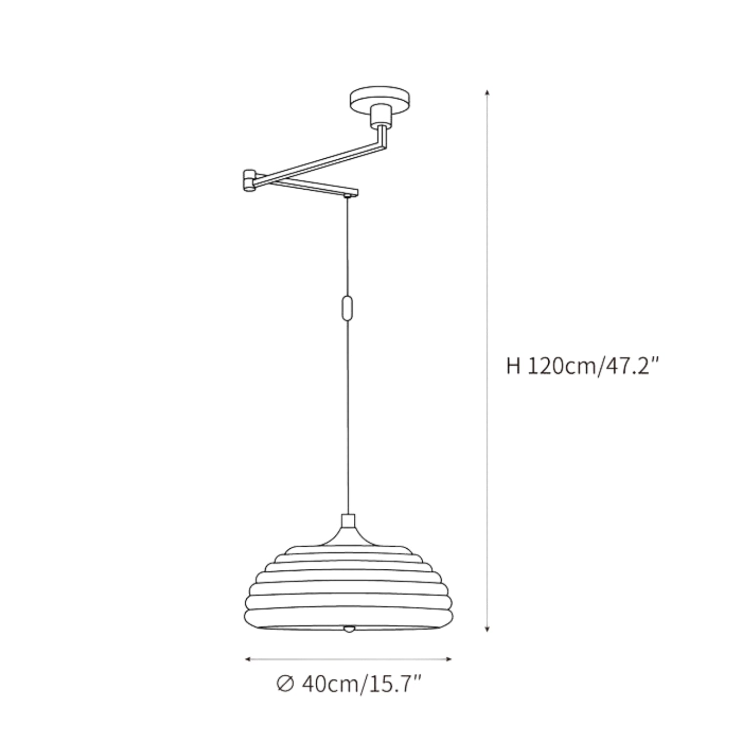 Setumo Swing Arm Pendant Light