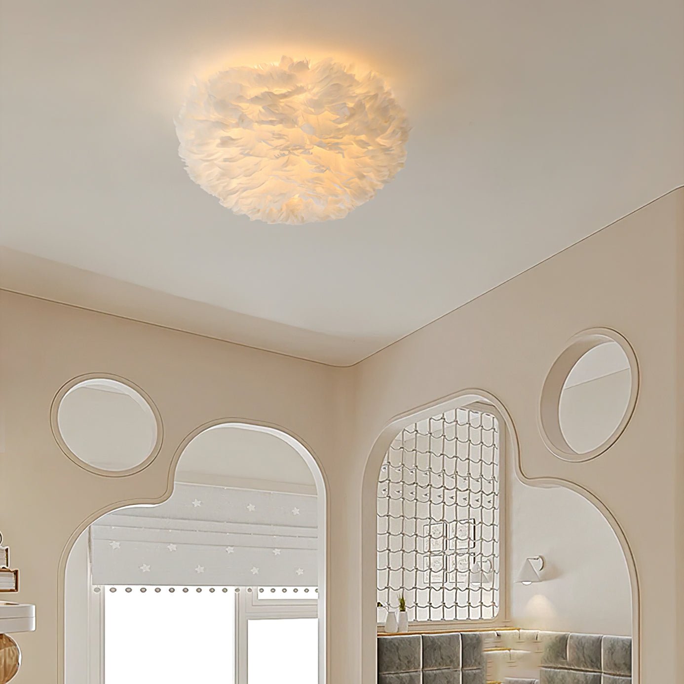 Feather Design Ceiling Light