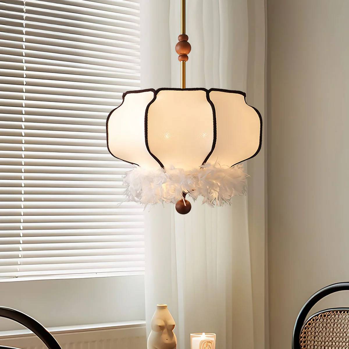 Tyvenna Feather Accent Pendant Light