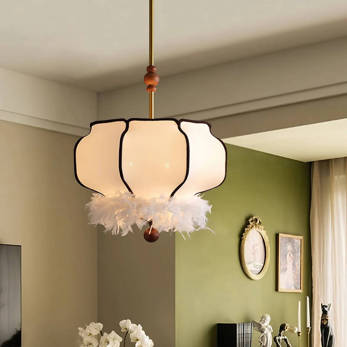 Tyvenna Feather Accent Pendant Light