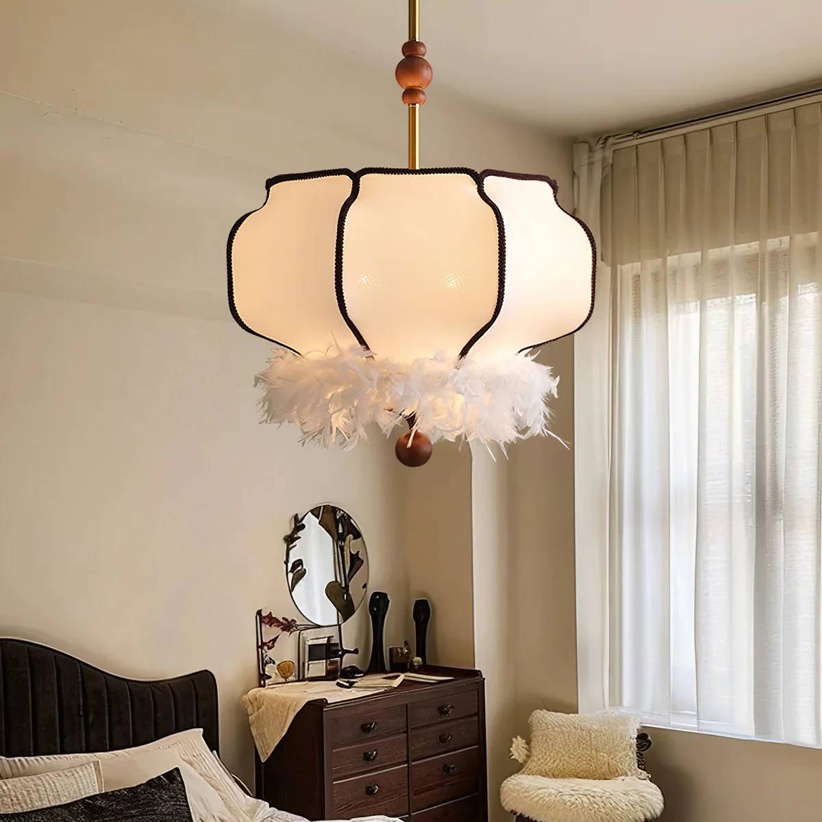 Tyvenna Feather Accent Pendant Light