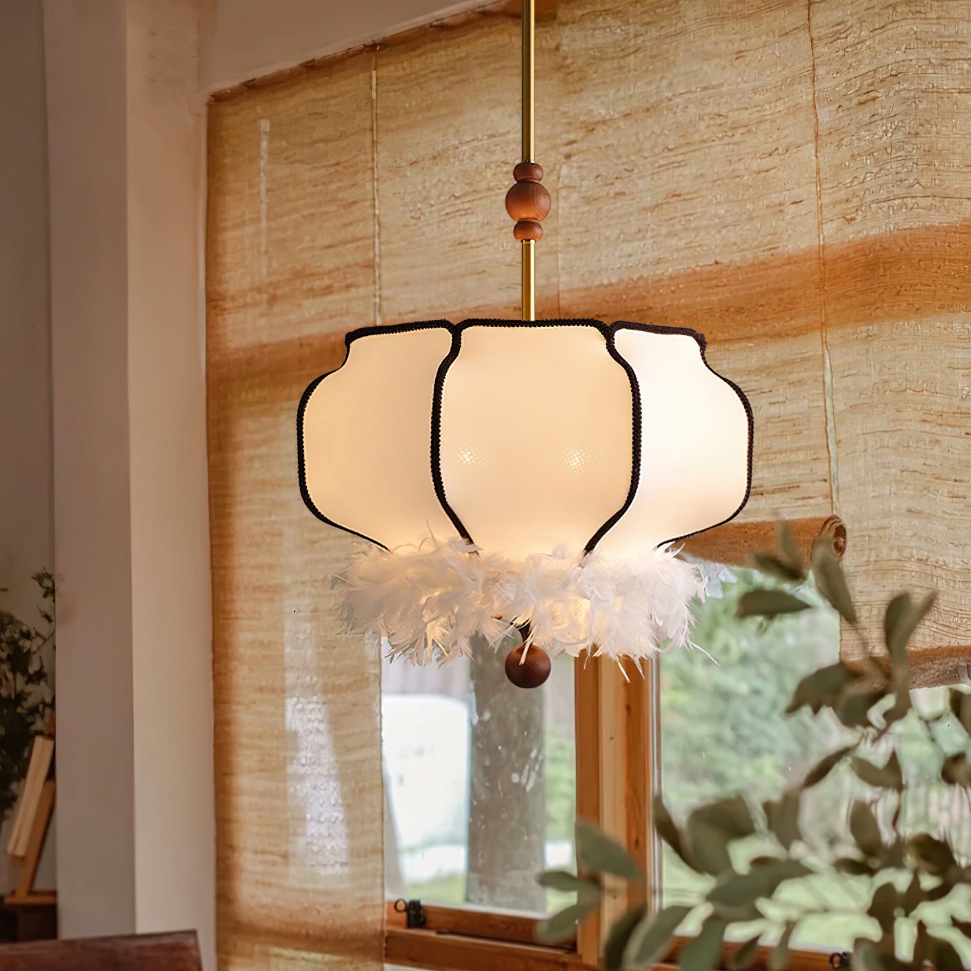Tyvenna Feather Accent Pendant Light