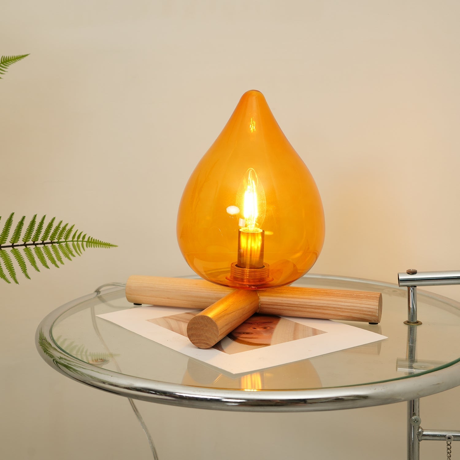 Houtvuurtje Table Lamp