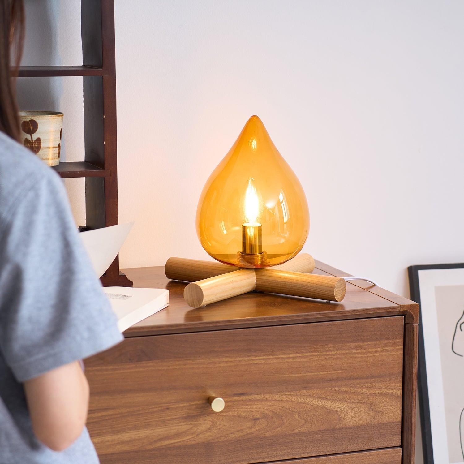Houtvuurtje Table Lamp