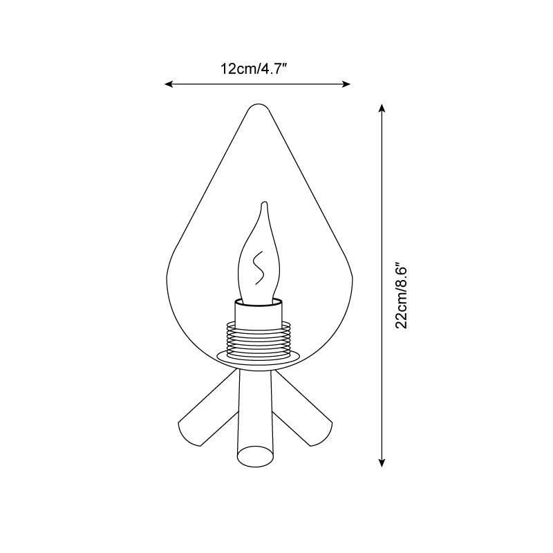 Linear Flame Table Lamp