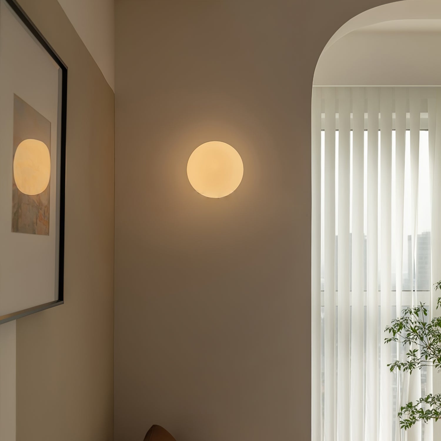Glass Mini Globe Wall Light