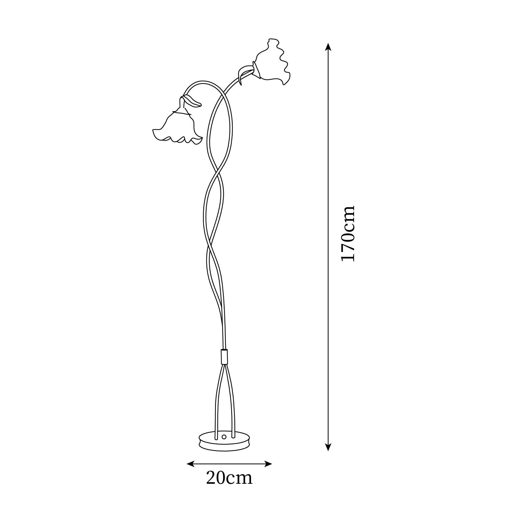 Wrenayo Floral Floor Lamp