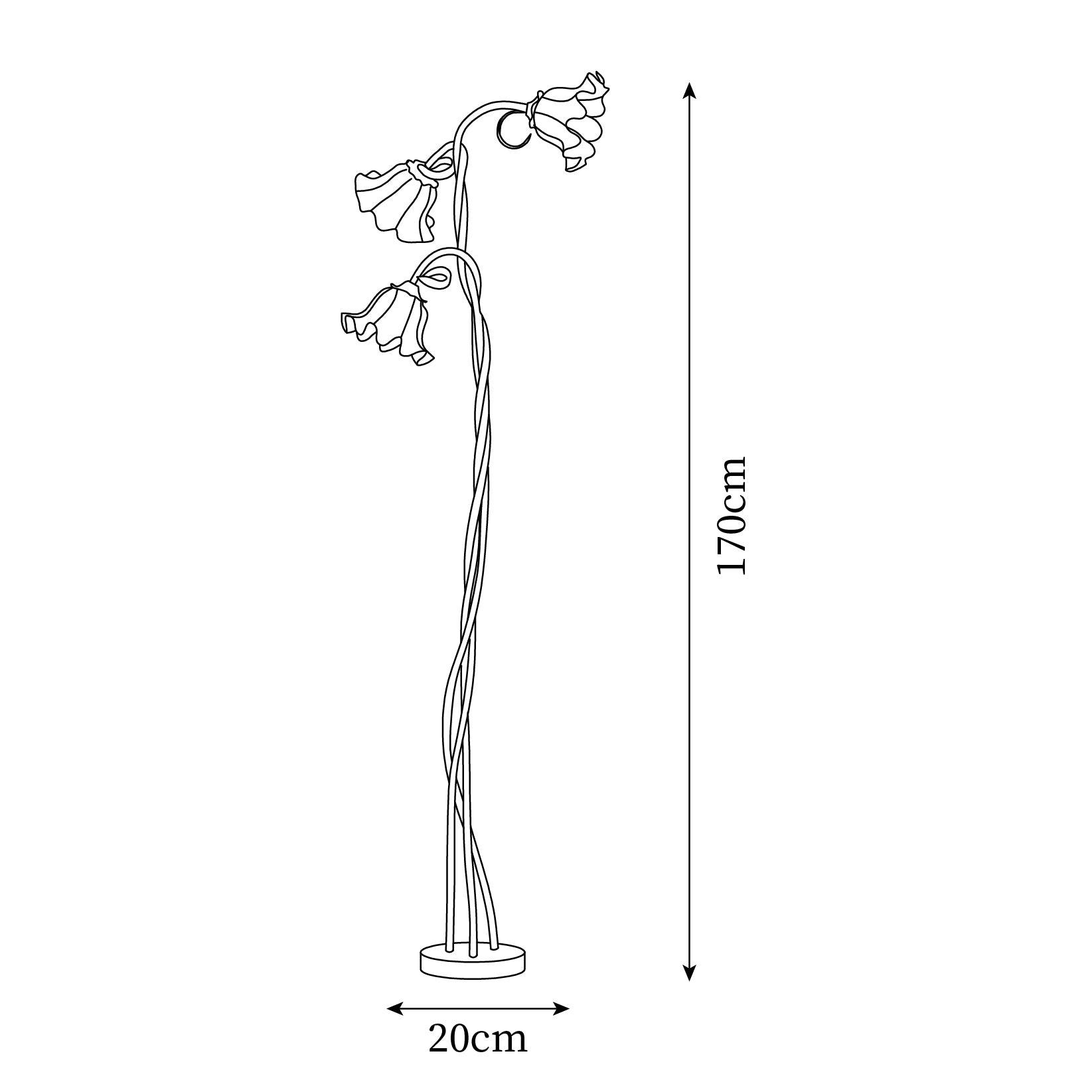 Wrenayo Floral Floor Lamp