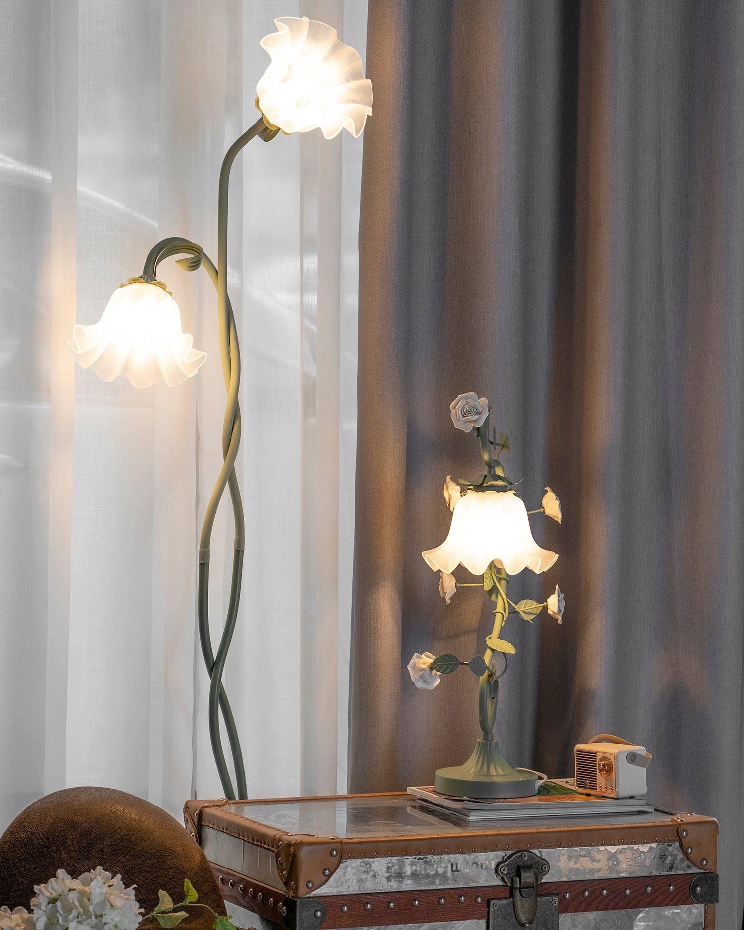 Wrenayo Floral Floor Lamp