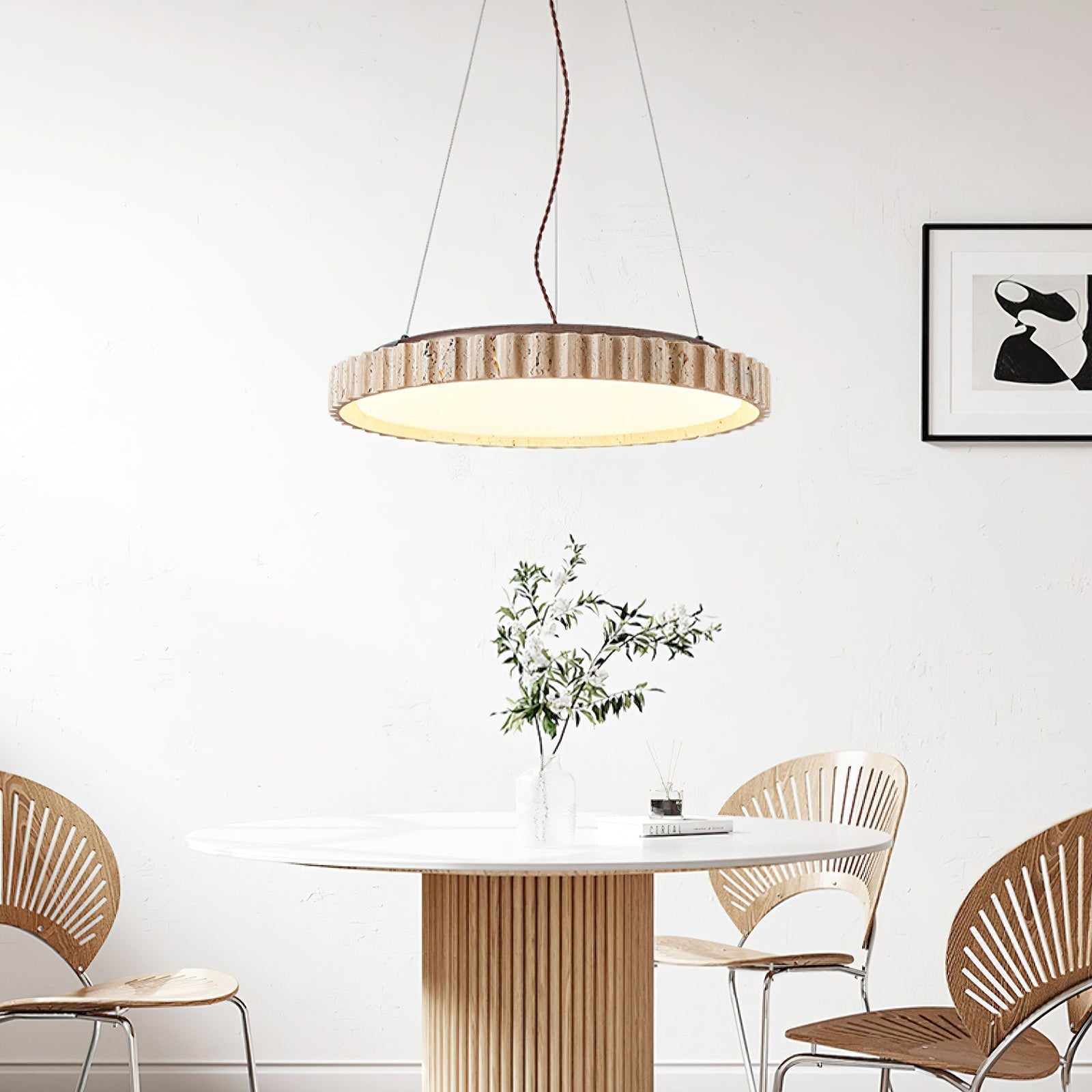 Zenmesca Natural Stone Pendant Light