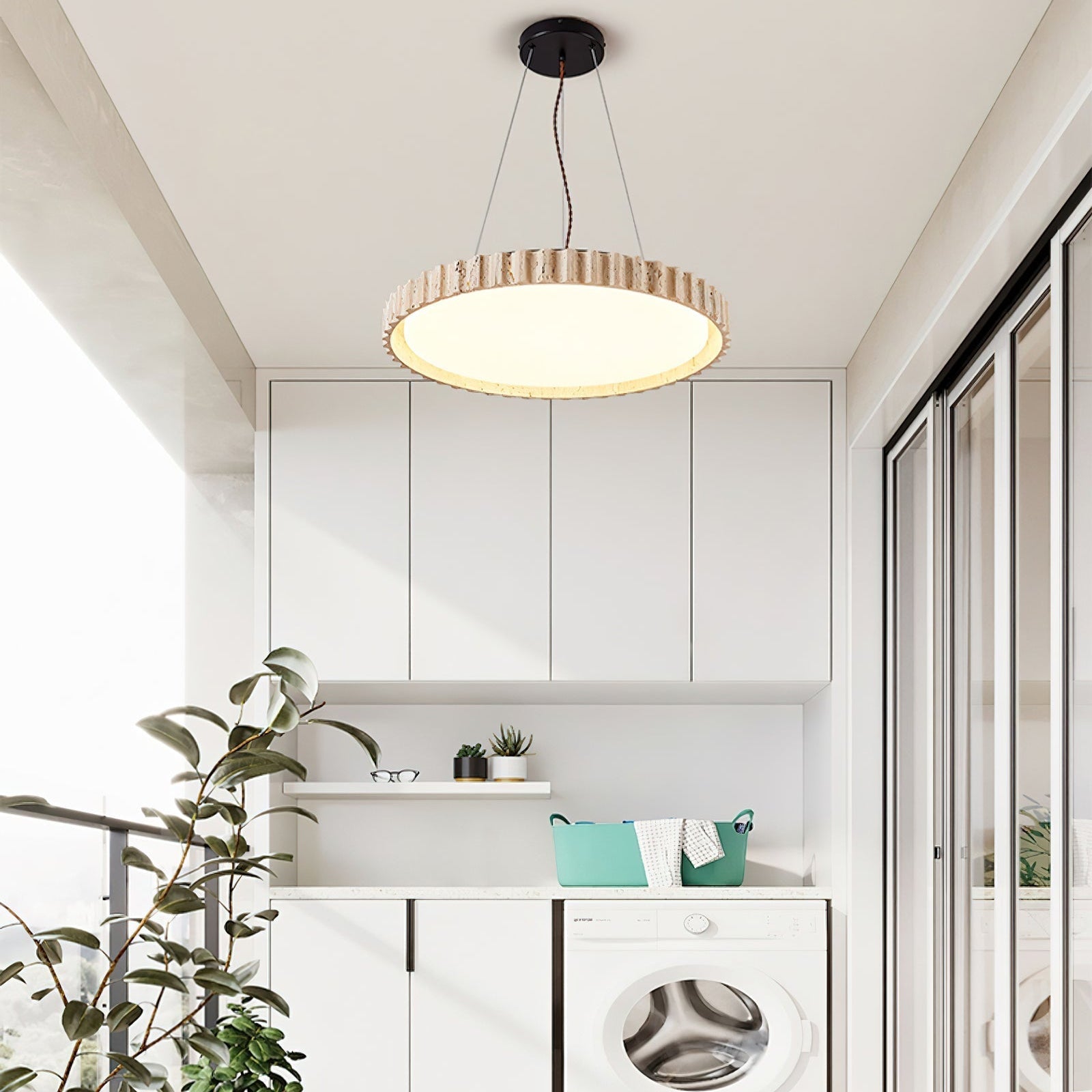 Zenmesca Natural Stone Pendant Light