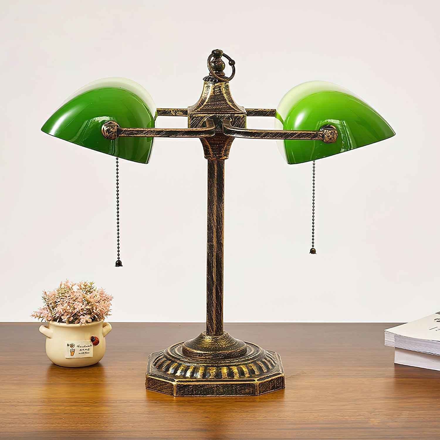 Double Banker's Table Lamp
