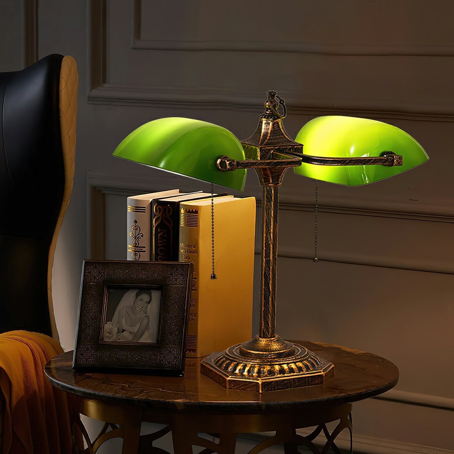 Double Banker's Table Lamp