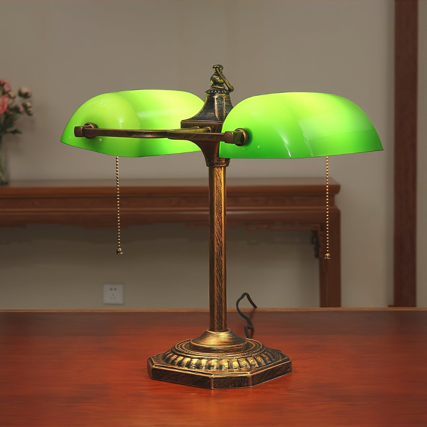Double Banker's Table Lamp