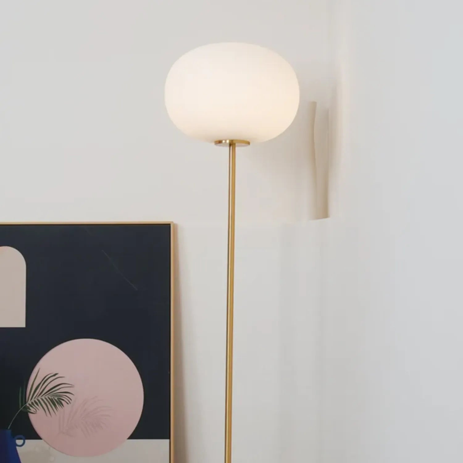 Jowesa Travertine Floor Lamp