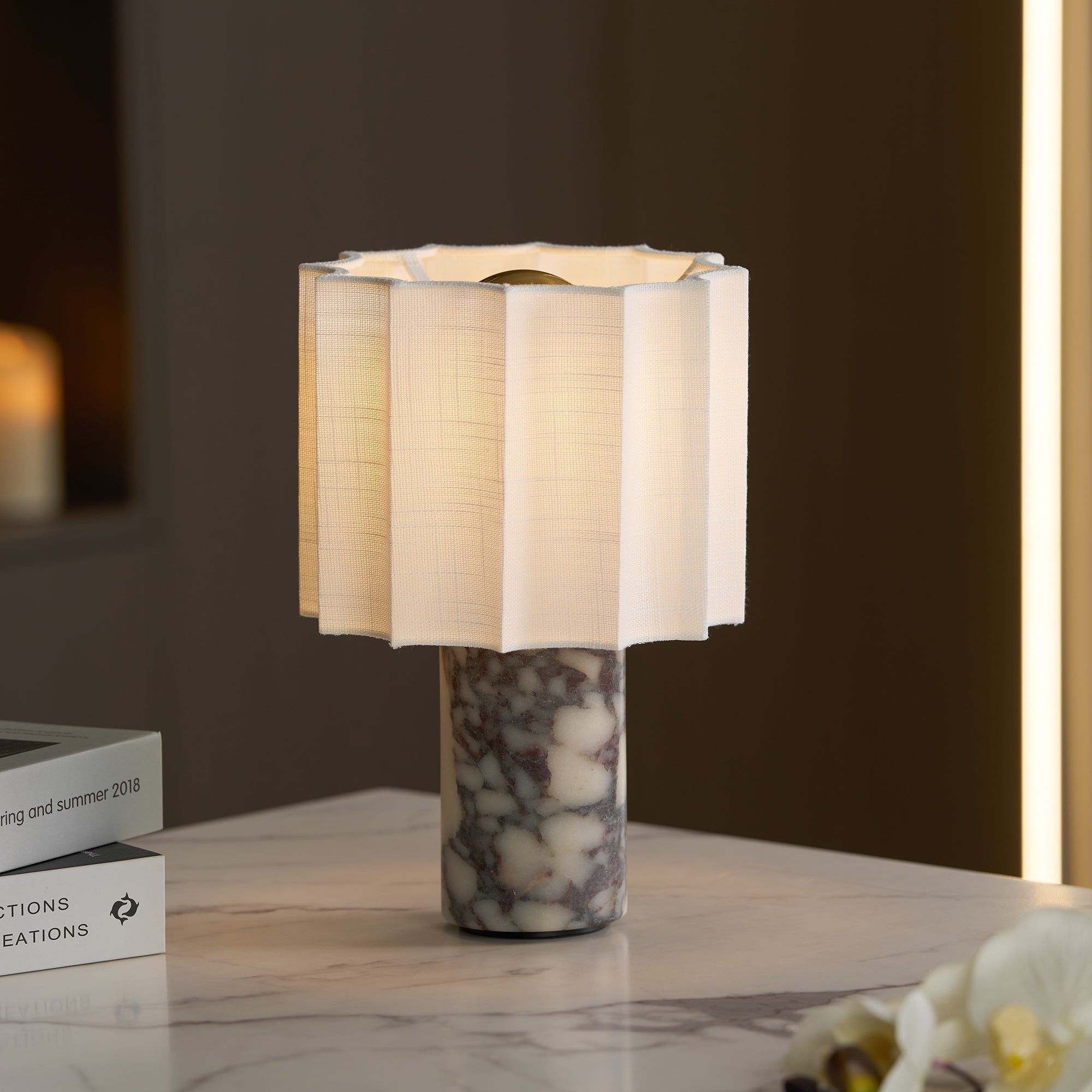 Orvinna Marble Table Lamp