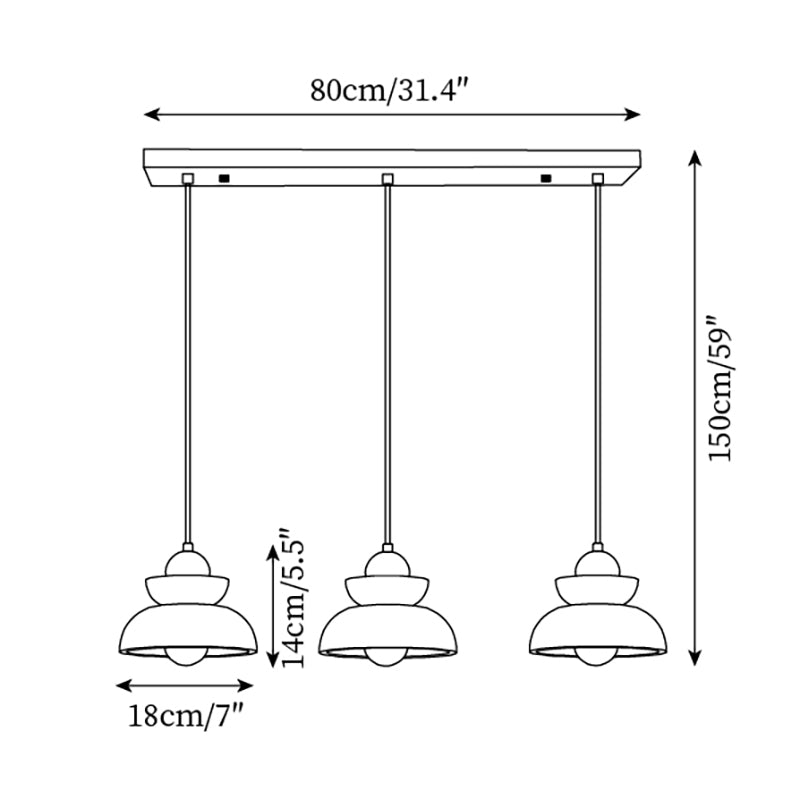 Rasvello Travertine Pendant Light