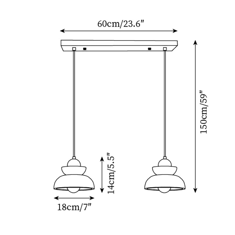 Rasvello Travertine Pendant Light