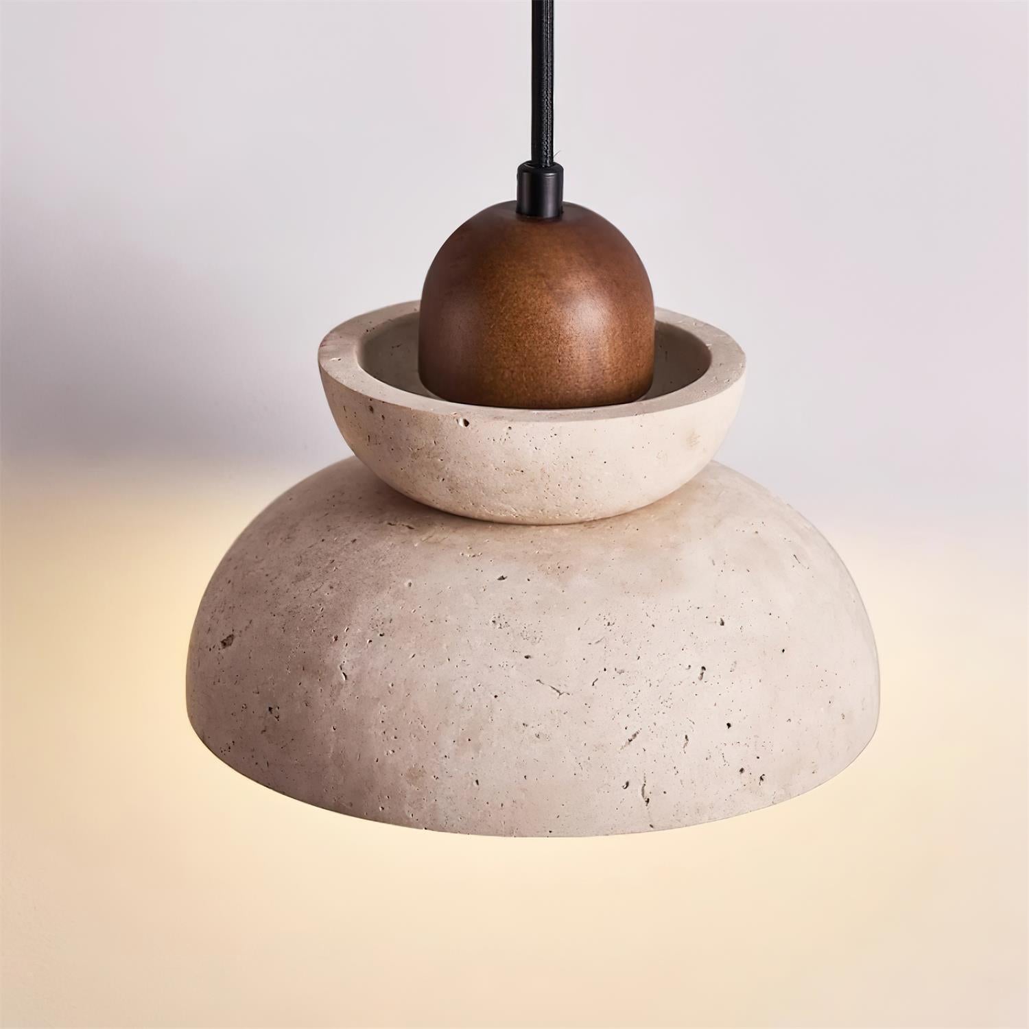 Rasvello Travertine Pendant Light