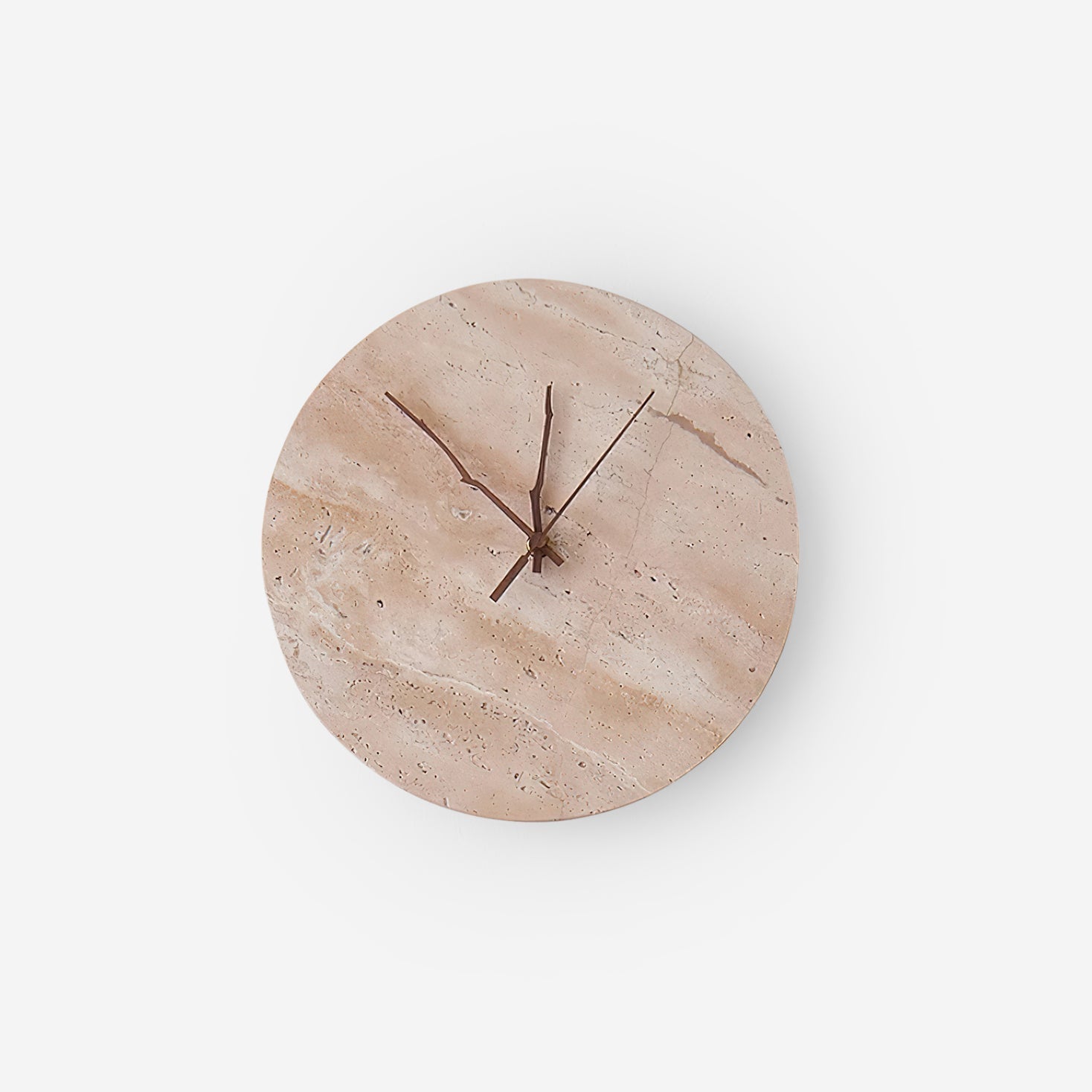 Marrivo Travertine Wall Clock