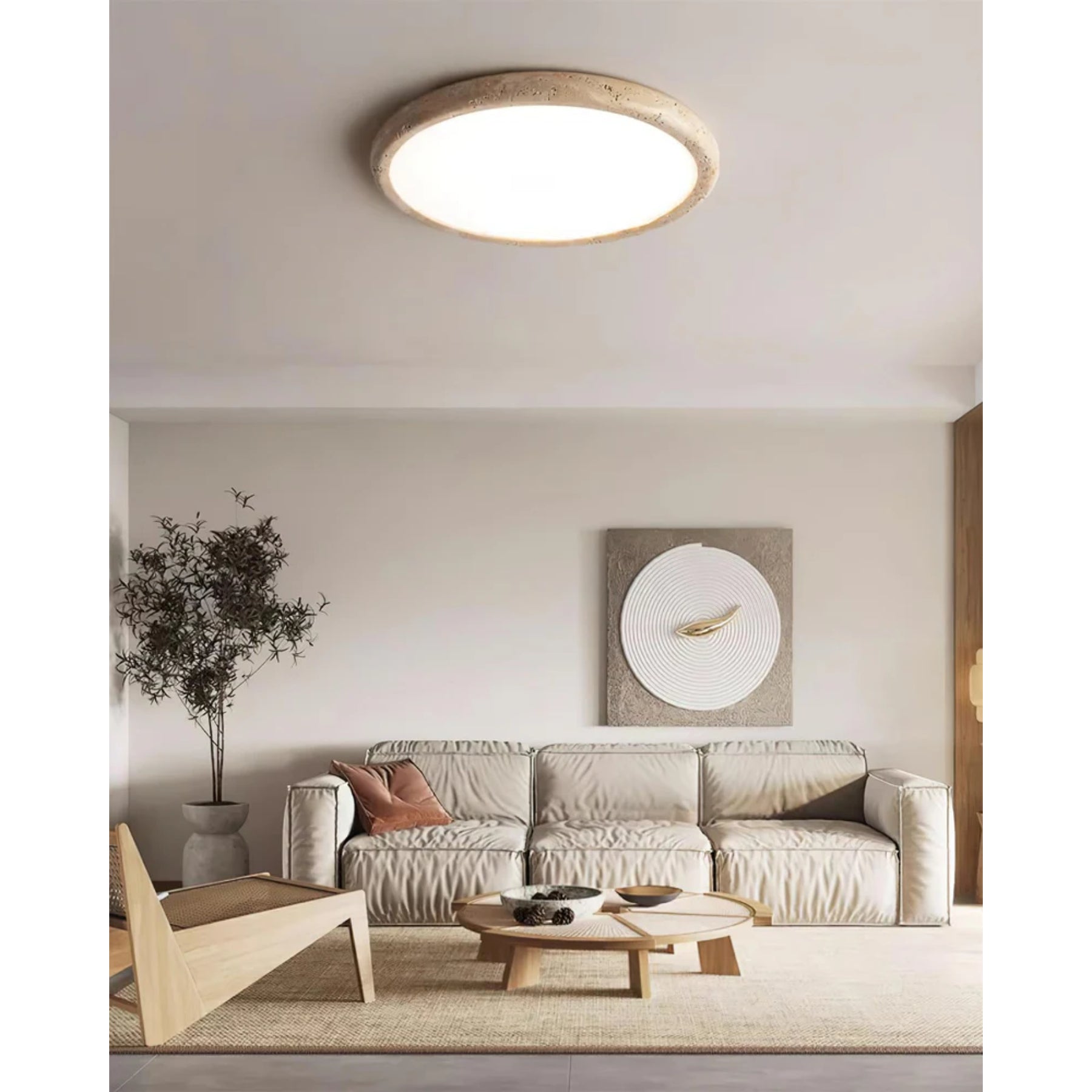 Elbato Travertine Ceiling Light