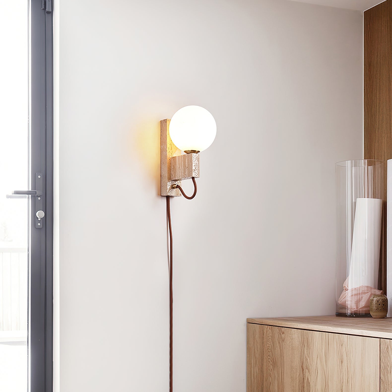 Telisno Travertine Wall Light