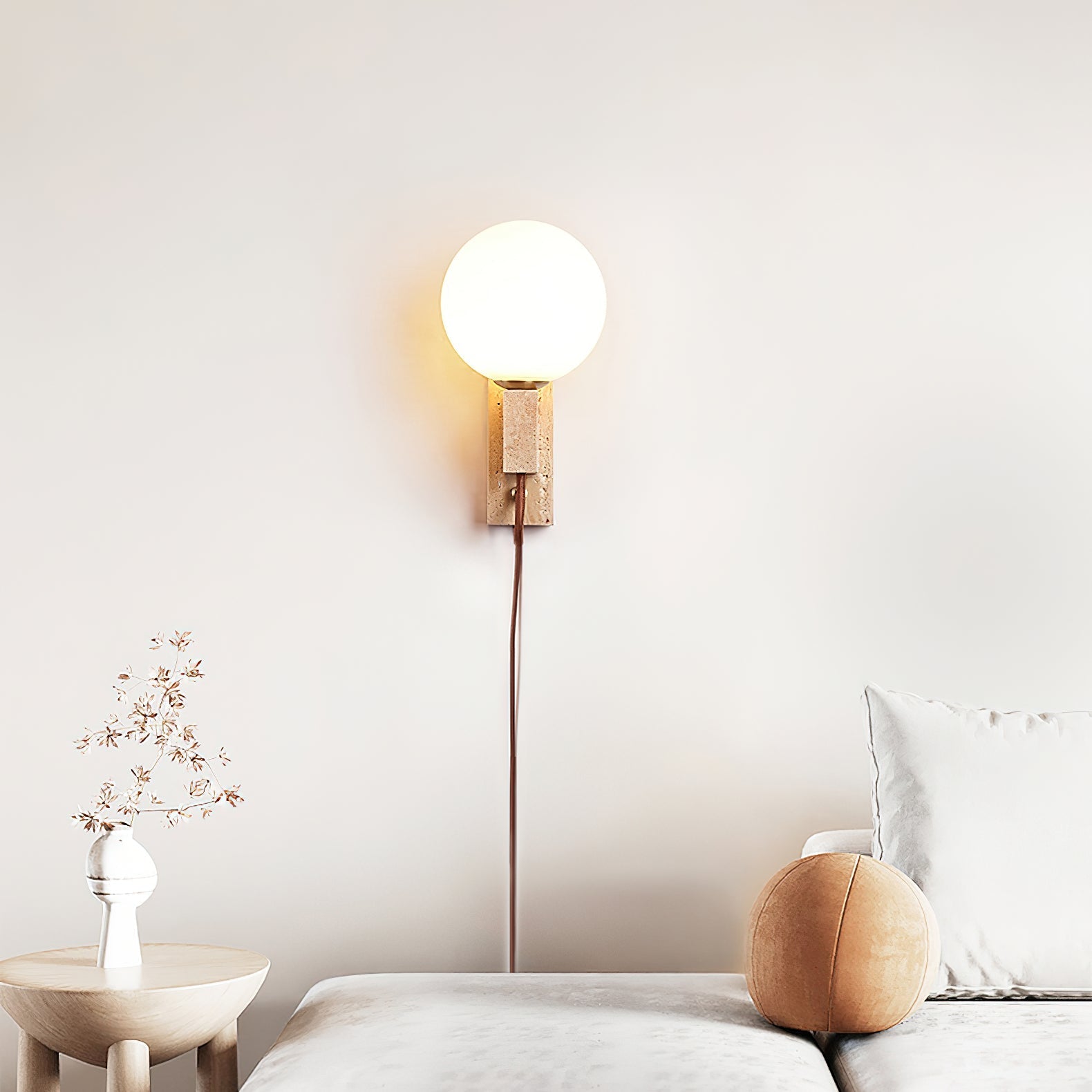 Telisno Travertine Wall Light