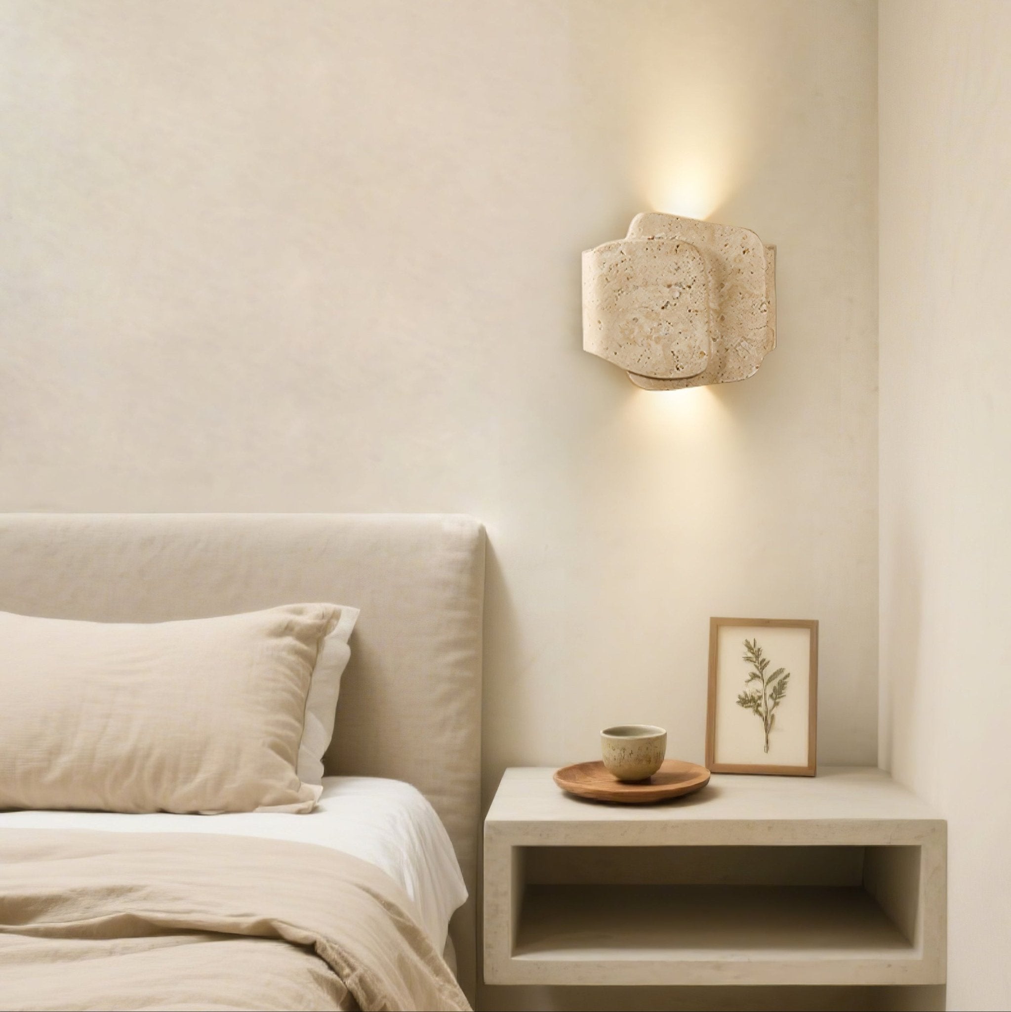 Bova Overlap Natural Stone Wall Light