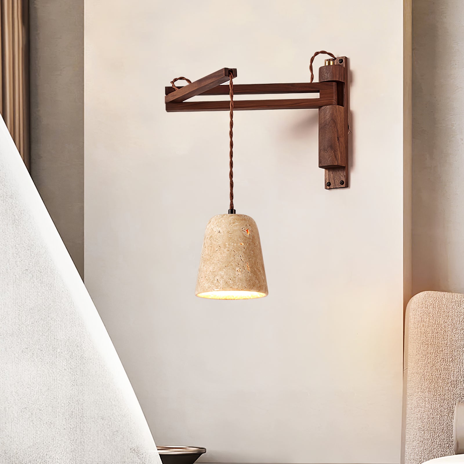 Melinoge Travertine Wall Light