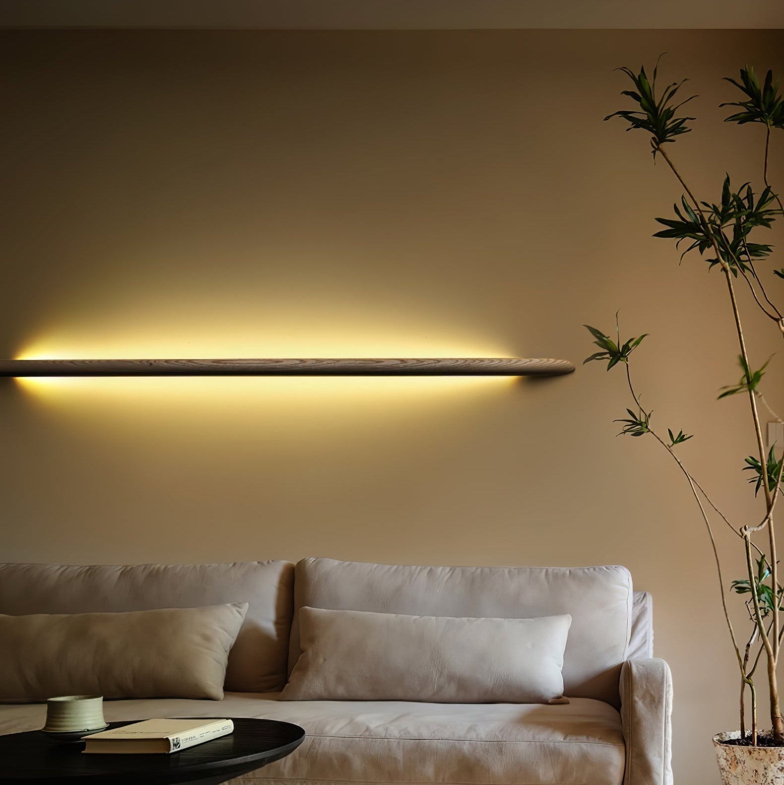 Lonema Curved Wooden Wall Light