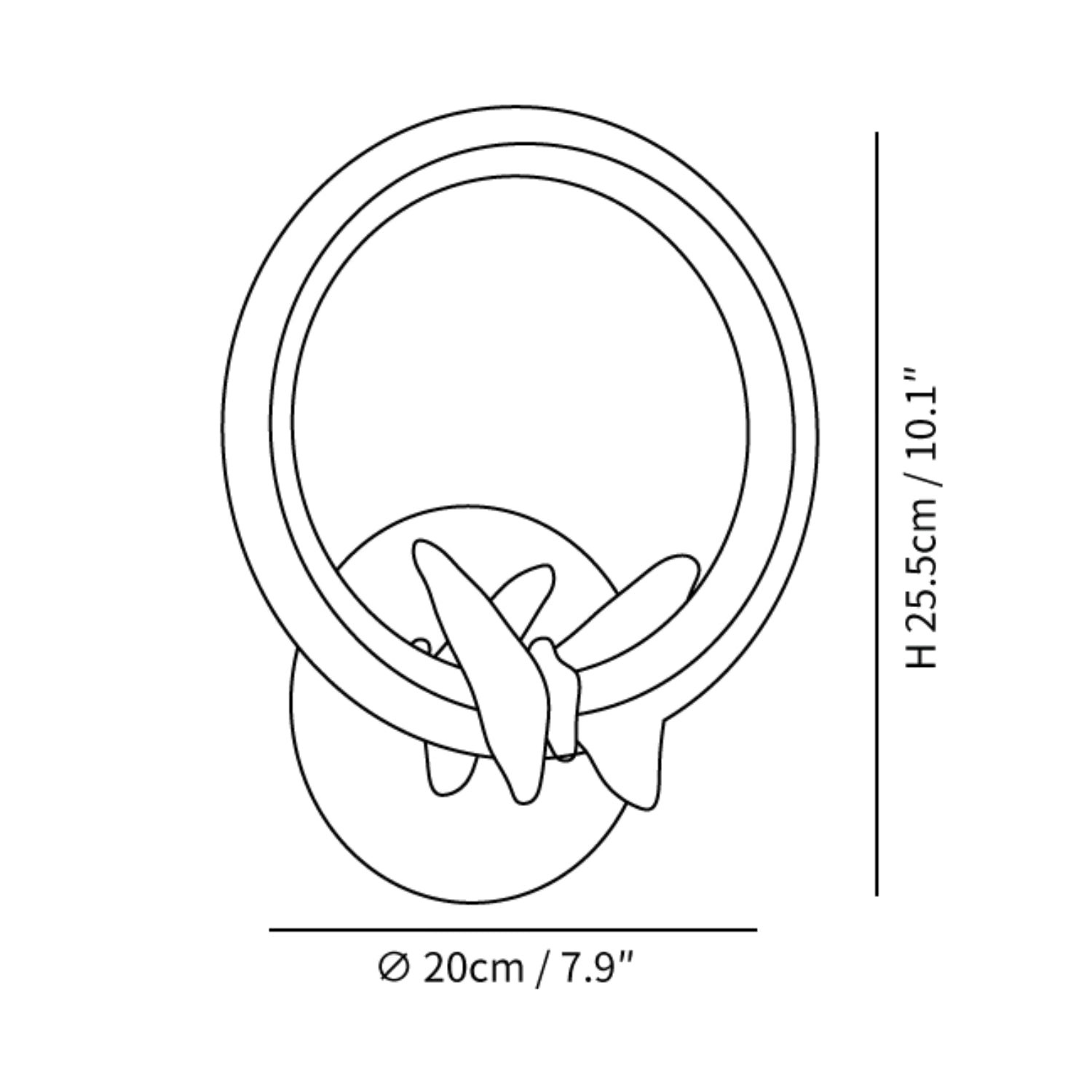 Ring Butterfly Wall Light