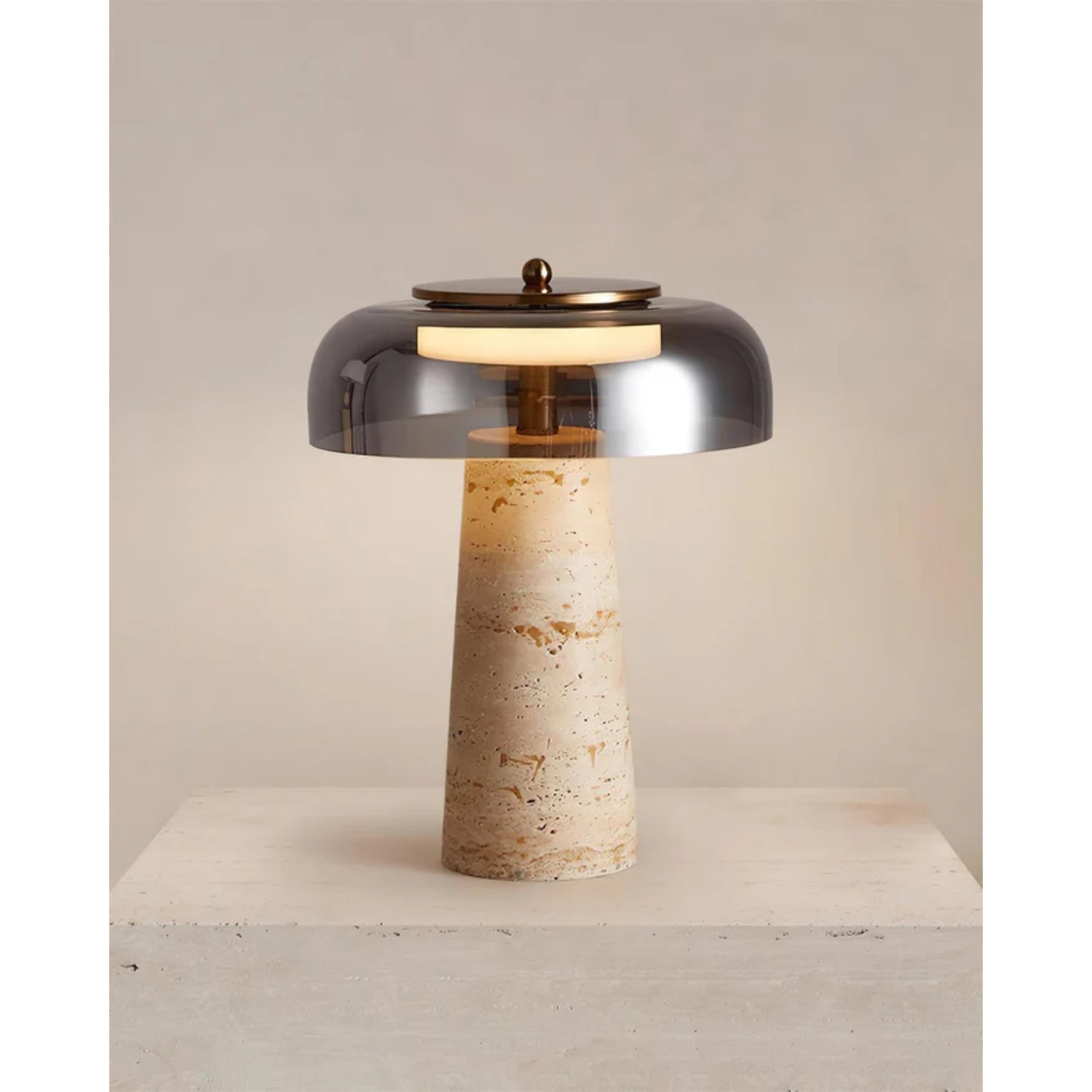 Demsa Travertine Table Lamp