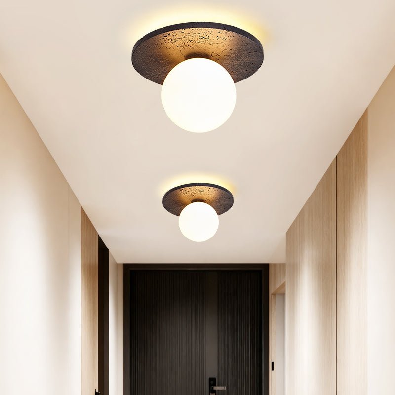 Pello Round Travertine Ceiling Light