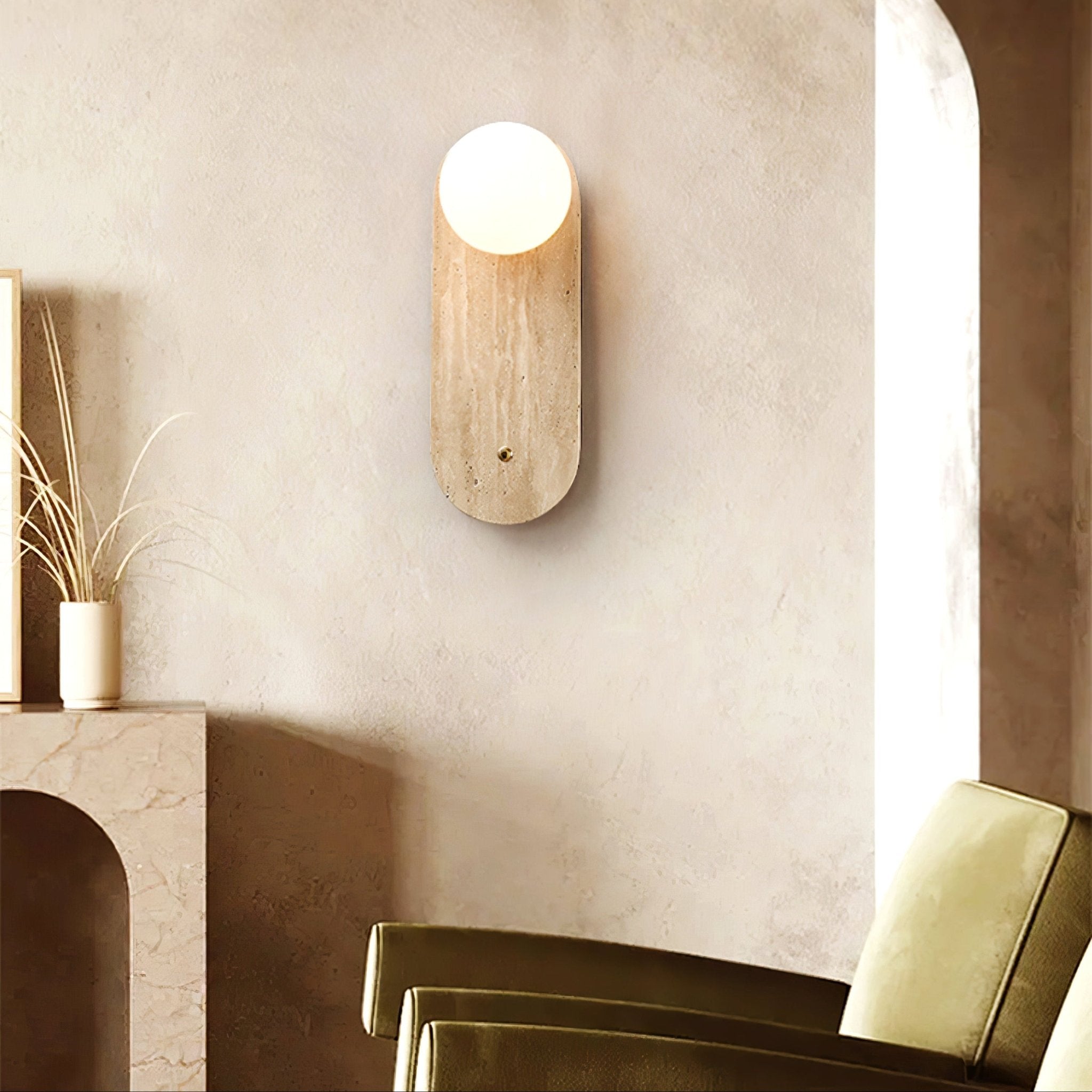 Loteva Natural Stone Wall Light