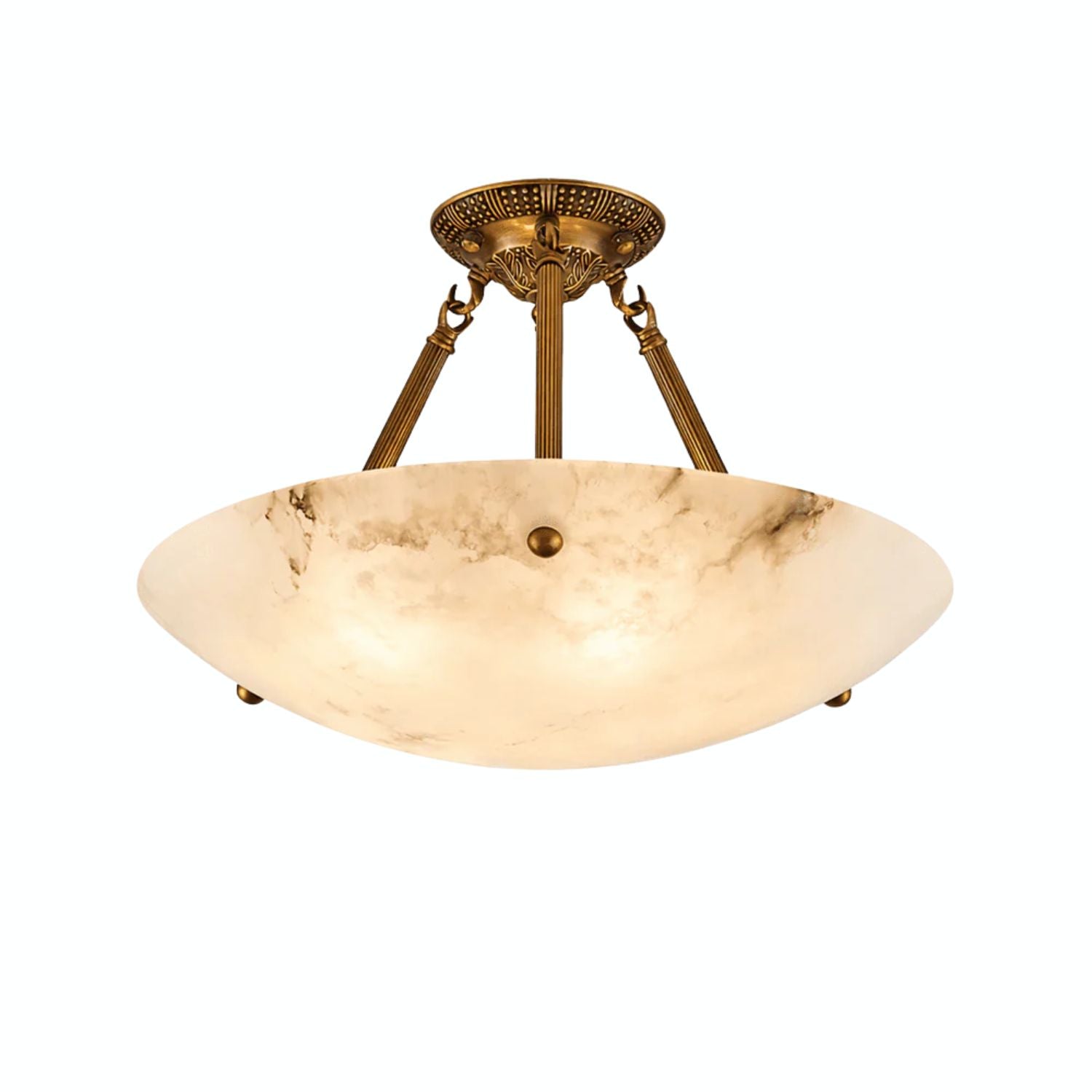 Lyrecos Flat Alabaster Ceiling Light