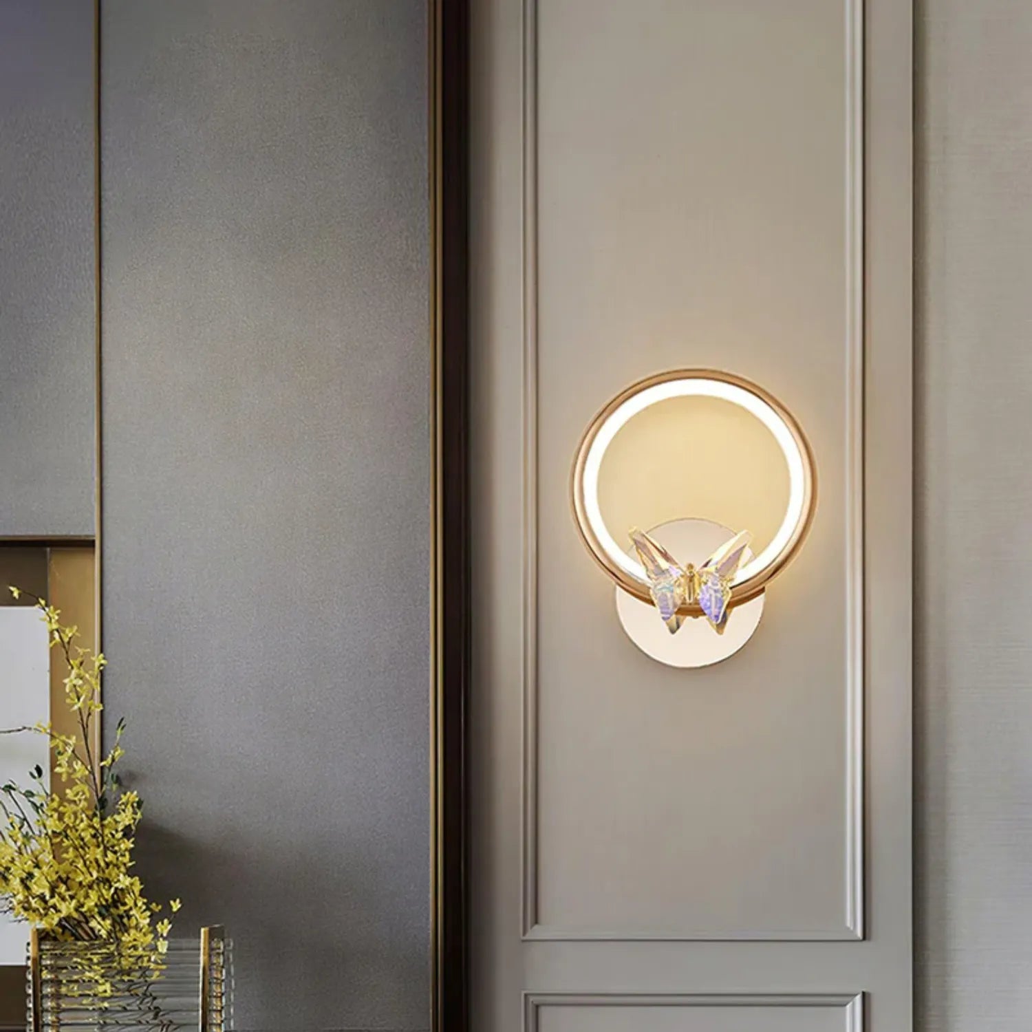 Ring Butterfly Wall Light