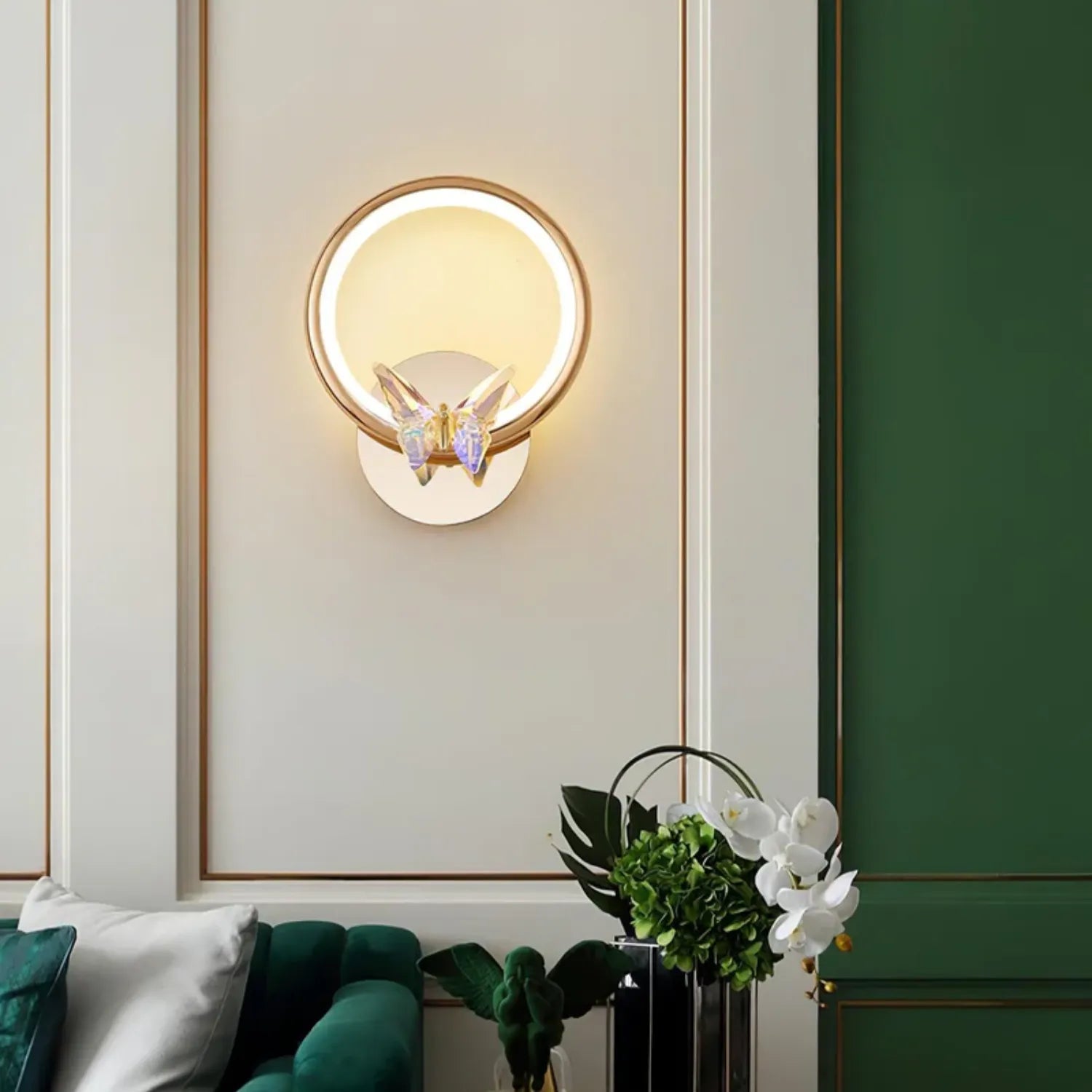 Ring Butterfly Wall Light