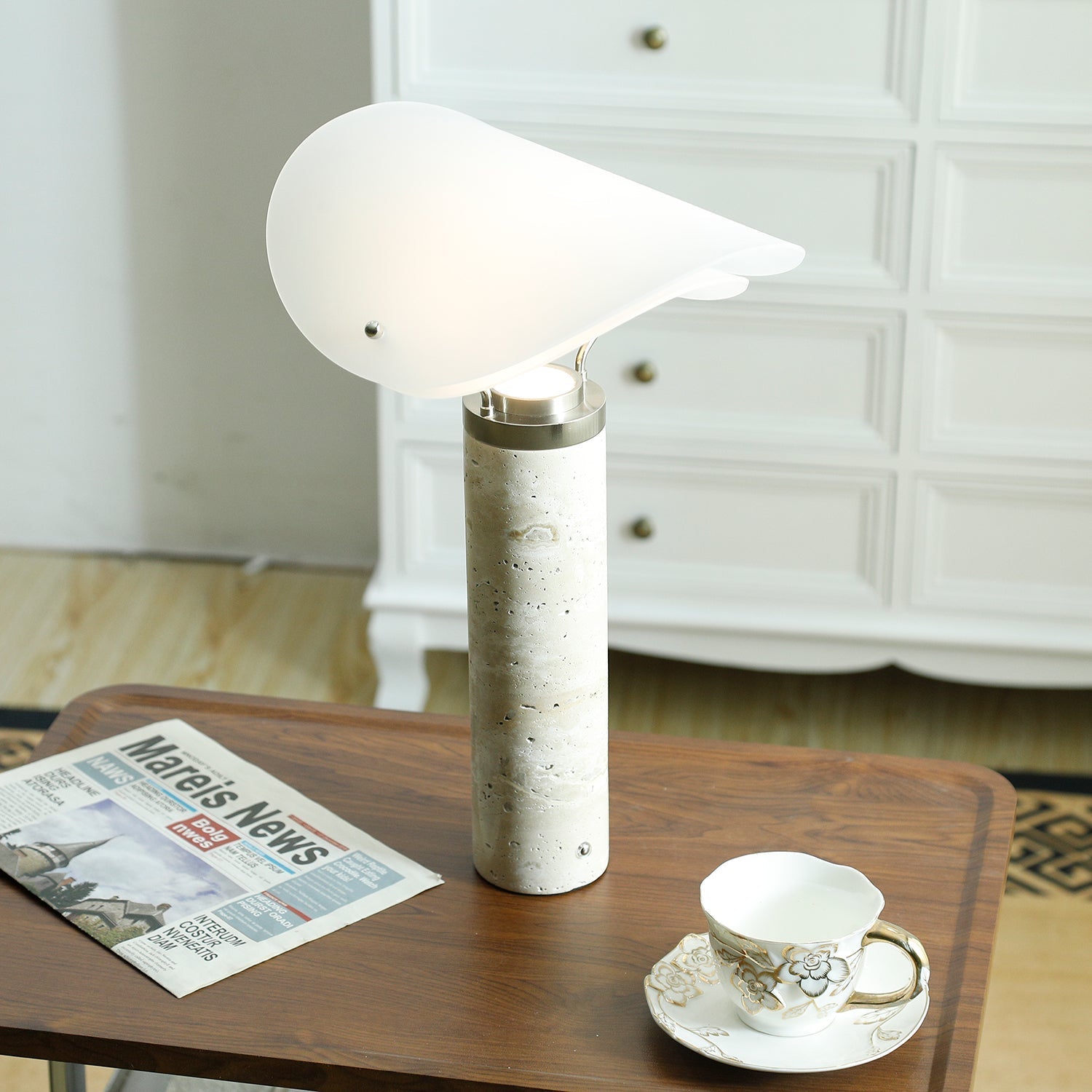 Giseo Travertine Table Lamp