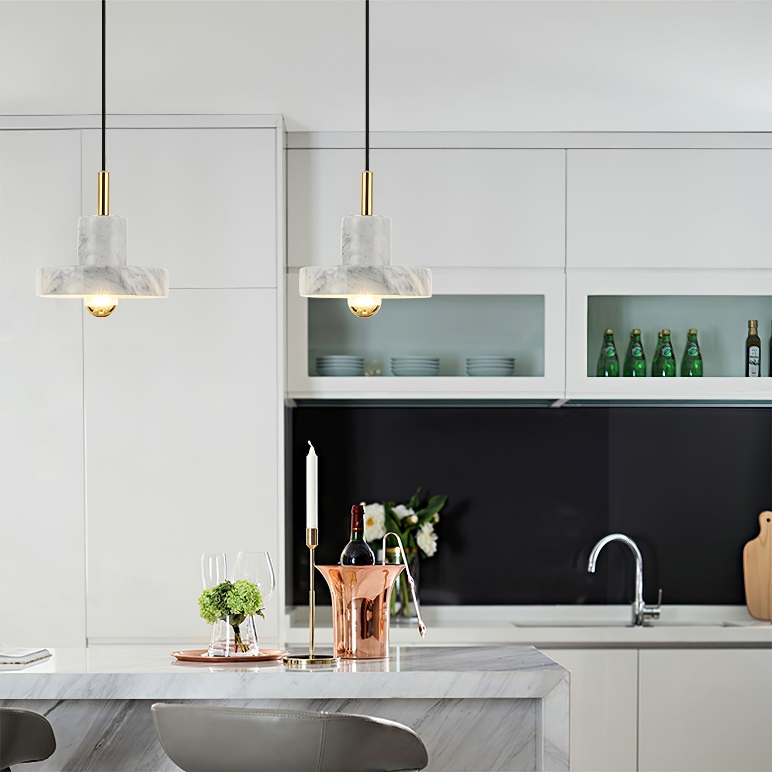 Aurea Marble Pendant Light
